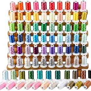 ShinyStitch 82 Spools Polyester Embroidery Machine Thread Kit, 500M (550Y) Each Spool, Embroidery kit for Brother, Babylock, Janome, Singer, Pfaff, Husqvarna & Bernina Embroidery Sewing Machine 82-Spool - 82colors