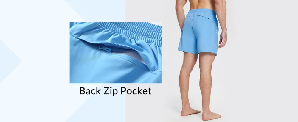 BALEAF Men's 5 Inch Inseam Swim Trunks with Compression Liner Quick Dry 2 in 1 Swim Shorts with Pockets Large Dark Blue - ecg028