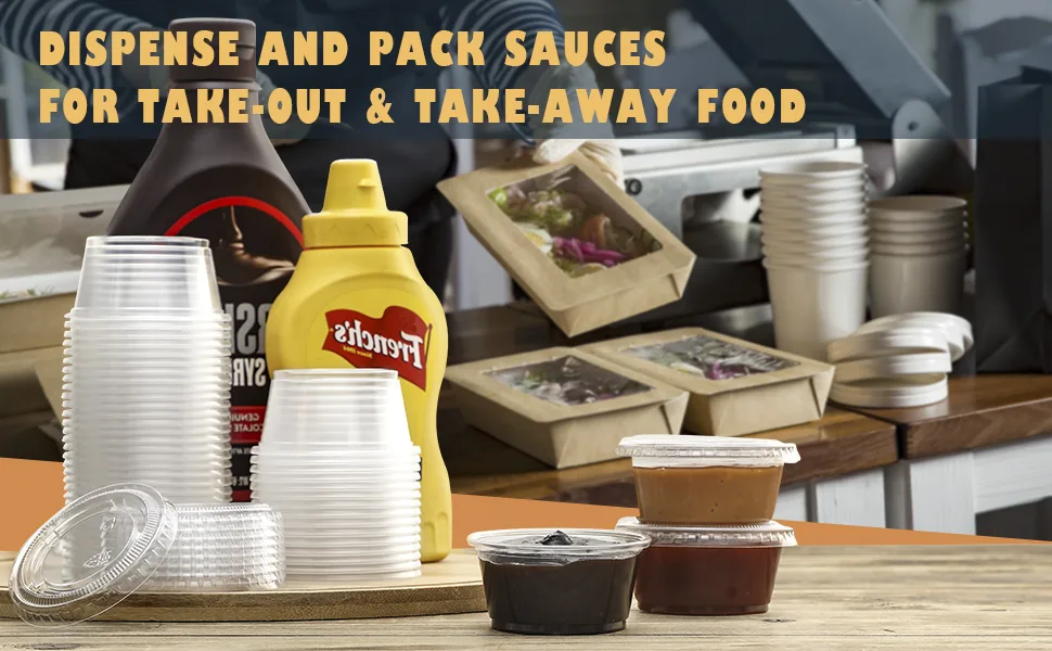 260 Sets - 2 oz  Jello Shot Cups, Small Plastic Containers with Lids, Airtight and Stackable Portion Cups, Salad Dressing Container, Dipping Sauce Cups, Condiment Cups for Lunch, Party, Trips 2oz - 260 - jello cups
