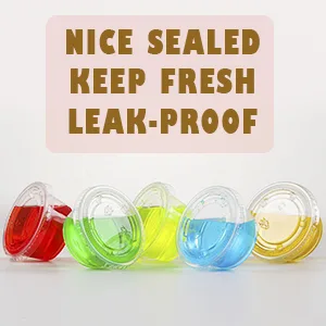 260 Sets - 2 oz  Jello Shot Cups, Small Plastic Containers with Lids, Airtight and Stackable Portion Cups, Salad Dressing Container, Dipping Sauce Cups, Condiment Cups for Lunch, Party, Trips 2oz - 260 - leak-proof