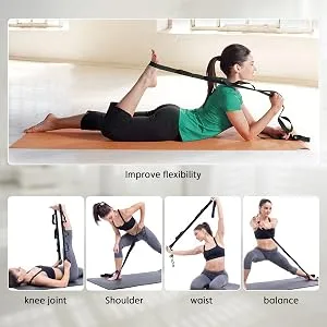 Slim Panda Yoga Stretch Strap,10 Loops Strap for Physiotherapy,Yoga,Pilates,Exercise, Dance,and Gymnastics,Soft and Durable,Suitable for Home Exercise - product information 11