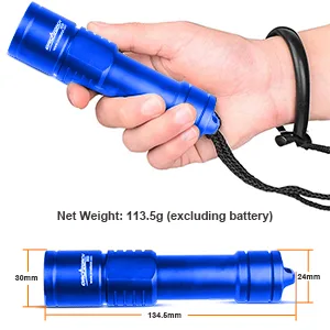 ORCATORCH D520 Scuba Dive Light 1000 Lumens Waterproof Diving Torch Submarine Diving Lights Underwater Diving Flashlight (Blue) - night dive light