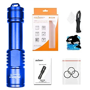 ORCATORCH D520 Scuba Dive Light 1000 Lumens Waterproof Diving Torch Submarine Diving Lights Underwater Diving Flashlight (Blue) - underwater dive light
