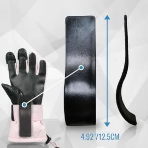 devembr Ski Gloves Waterproof, Warm Snowboard Gloves with Wrist Guard, XS/S/M/L Black Medium - WRIST BAND