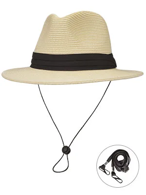 MAYLISACC Sun Hats for Men Wide Brim Panama Hat Beach Hat Straw Hats for Men Sun Protection Foldable Men Fedora Hats UPF50 Khaki Medium - straw hat for men