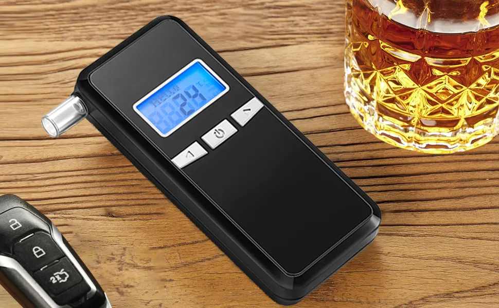 Breathalyzer & 10 Mouthpieces, Accurate Portable Handheld breathalyzer Breath Alcohol Tester for Personal & Professional Use Digital LCD Display - breathalyzer for alcohol