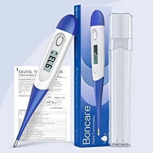 Thermometer for Adults, Digital Oral Thermometer for Fever, Basal Thermometer with 10 Seconds Fast Reading Dark Blue - thermometer