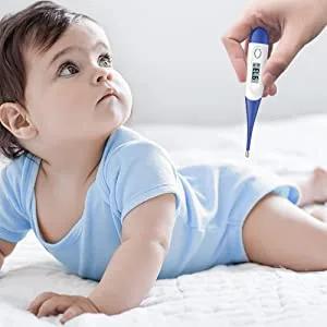Thermometer for Adults, Digital Oral Thermometer for Fever, Basal Thermometer with 10 Seconds Fast Reading Dark Blue - thermometer