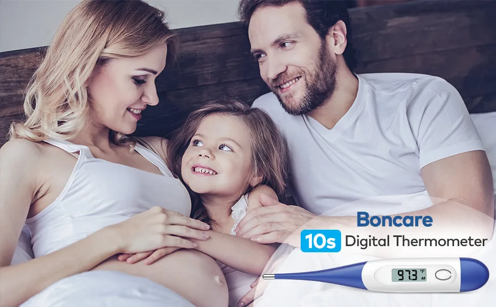 Thermometer for Adults, Digital Oral Thermometer for Fever, Basal Thermometer with 10 Seconds Fast Reading Dark Blue - thermometer
