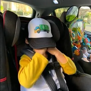 Waldeal Boys' I Love Garbage Trucks Hat Trash Trucker Mesh Cap Birthday Gift Heart Garbage Trucks - Black - product information 5
