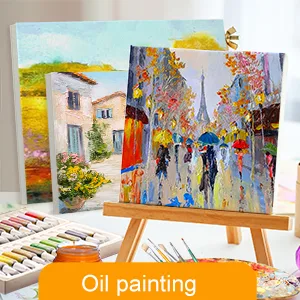 FEPITO 6 Set Artist Blank Canvas Assorted Size Art Canvas Frame Stretcher Acrylic Oil Water Painting Board - Artist Blank Canvas