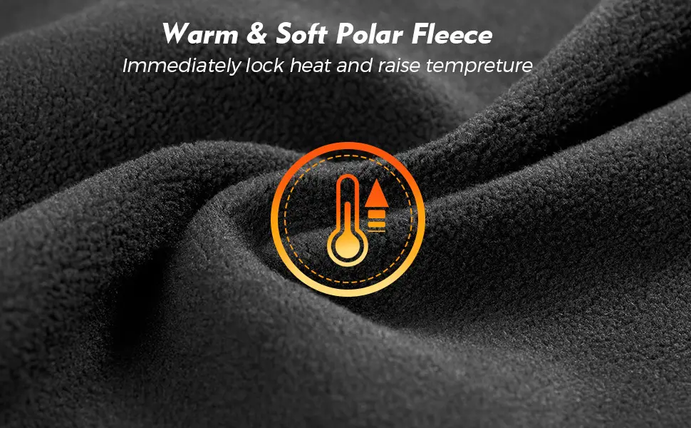 FREETOO Waterproof Winter Gloves with Fleece Lining for Cold Weather Midnight Black Large - Windproof warm gloves