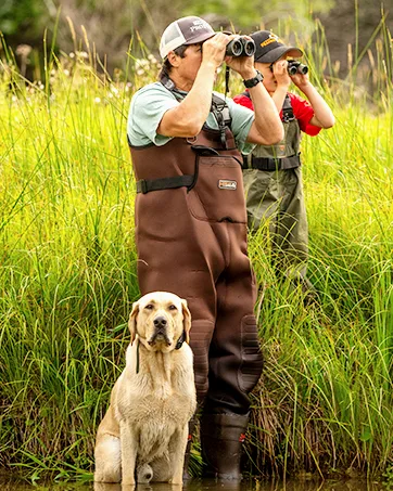 HISEA Upgrade Chest Waders Fishing Waders for Men with Boots Waterproof Lightweight Bootfoot Cleated 2-Ply Nylon/PVC Green 13 - Neoprene Chest Waders