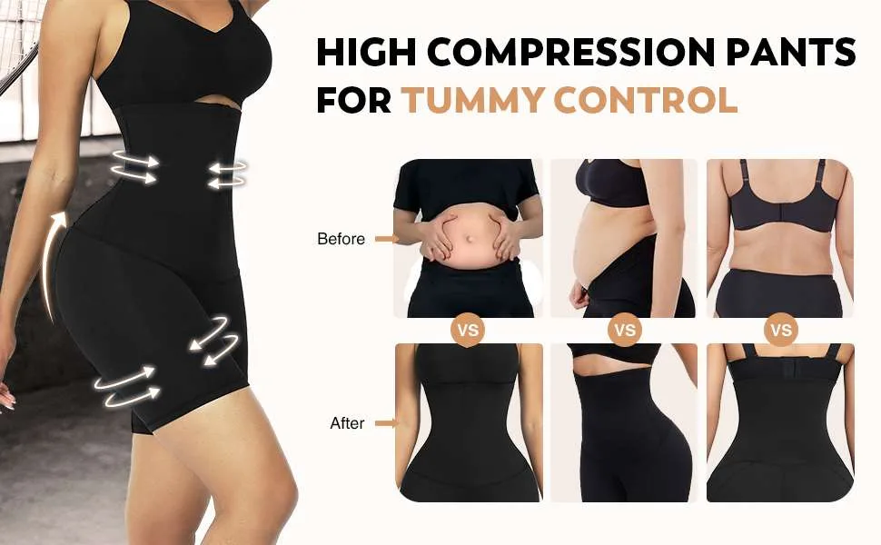 BODYSUNER Sauna Sweat Shorts Thermos Pants Compression Workout Gym Exercise Waist Trainer Body Shaper Thighs Tummy Control Dark Blue L/XL - sweat short
