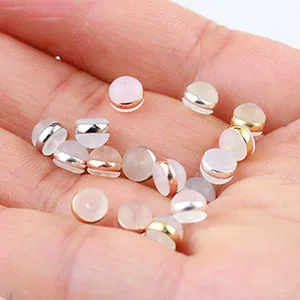 DELECOE 12pcs Soft Silicone Earring Backs for Studs Silver&Gold Belt Rubber Earring Backs Replacements Hypoallergenic Safety Plastic Earring Back for Studs Earring Hoops Fish Hook Silver+Gold - silicone earring backs
