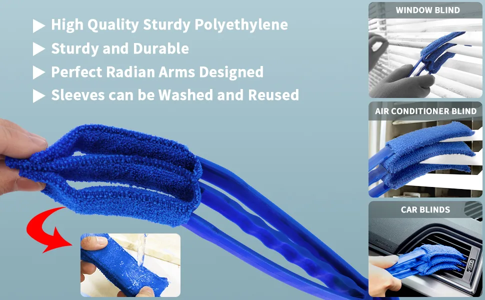 Microfiber Feather Duster, 12PCS Reusable Bendable Dusters, Ceiling Fan Duster with Extension Pole 30 to 100 inches, Washable Dusters for Cleaning Ceiling Fan, High Ceiling, Blinds, Furniture & Cars - duster