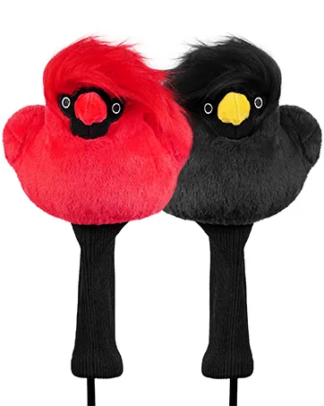 BIG TEETH Golf Hybrid Head Covers Set Headcovers Utility UT Club Protector Meshy with Interchangeable Number Tag (2 Pcs) black - product information 3
