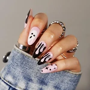 Almond Nail Tips Medium, Bettycora Soft Gel Nail Tips 120Pcs Pre-Shape False Nails Full Cover Clear for Acrylic Nail Extensions, 12 Sizes A1-Medium Almond 120Pcs - Halloween press on nails
