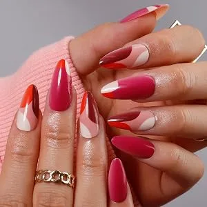 Almond Nail Tips Medium, Bettycora Soft Gel Nail Tips 120Pcs Pre-Shape False Nails Full Cover Clear for Acrylic Nail Extensions, 12 Sizes A1-Medium Almond 120Pcs - press on nails almond