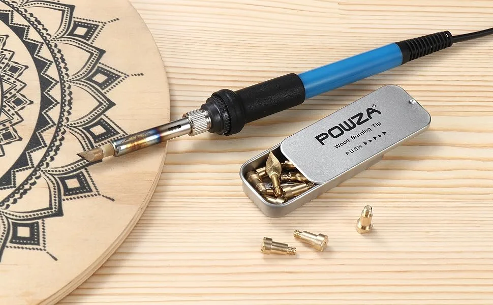 72Pcs Wood Burning Kit for Beginners, Adjustable Professional Wood Burner Pen Tool and Accessories, woodburning Embossing Carving - wood burning kit for adults