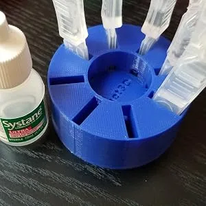 Eye Drops Holder for vials and Bottle - Holds Eight (8) Disposable Vials and One (1) Eye Drop Bottle - Znet3D (Orange) - EDH-Spiral