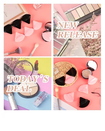 12 Pieces Powder Puffs for Face Powder Triangle Makeup Sponge for Loose Powder Cosmetic Foundation Sponge Soft Setting Powder Puff Beauty Blender Makeup Tool(Black) - product information 3