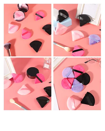 12 Pieces Powder Puffs for Face Powder Triangle Makeup Sponge for Loose Powder Cosmetic Foundation Sponge Soft Setting Powder Puff Beauty Blender Makeup Tool(Black) - product information 8