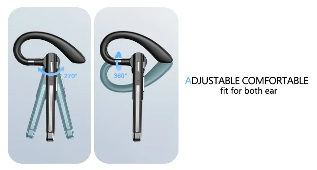 EUQQ Bluetooth Earpiece for Cellphone, Bluetooth V5.1 Headset Wireless Headphone with Noise Canceling Microphone for Office Driving,Hands-Free Earphones Compatible with Android/iOS - product information 4