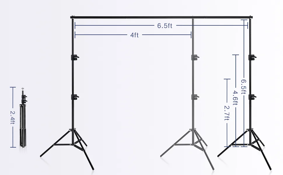 Backdrop Stand for Parties, IFKDNR Back Drop Adjustable Stand, 6.5ftx6.5ft Portable Background Stand for Baby Shower, Birthday Parties, Photo Studio Upgraded Version 6.5*6.5ft - Adjustable backdrop stand