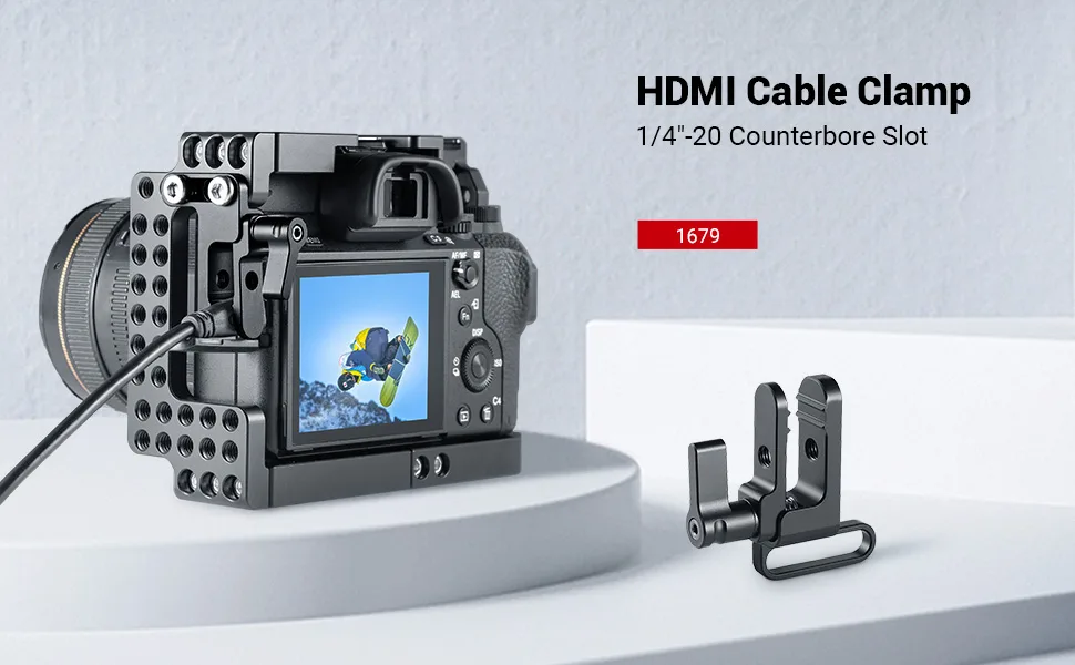 SMALLRIG HDMI Cable Clamp Lock Compatible with Sony A7RIII A7II A7RII A7SII, SMALLRIG Cage 1660, 1673, 1675, 1982, 2087-1679 - banner01
