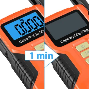 HEETA Waterproof Fishing Scale, Digital Fish Scale 110lb/50kg with Memory Function, Portable Hanging Luggage Scale with Fluorescent Button, 40 Ruler, Backlit LCD Display- Weight Scale Orange - product information 28