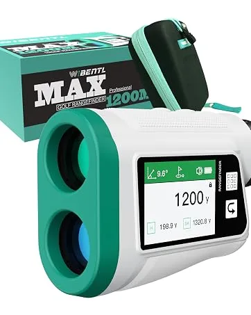 WIBENTL Range Finder, 1200 Yards Golf Range Finder with 6X Magnification, 0.5Y High-Precision, Slope Angle, Flag Pole Locking Pulse Vibration, USB Charging Rangefinder Golfing, Fast Focus - product information 3