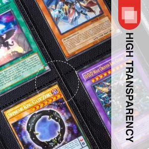 GEAoffice Card Binder, 9 Pockets Trading Card Album Folder, 360 Side Loading Pocket Binder for Yugioh, MTG and Other TCG, Black - High-Transparency Pocket Pages