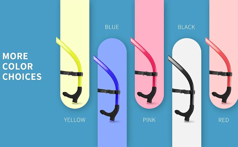 SACBOLA Snorkel Swim Training Practice Freestyle Learn to Swim for Pool Swimming and Open Water Snorkeling BLACK - Snorkel Swimmer Training