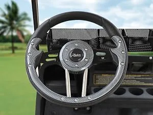 Roykaw Golf Cart Steering Wheel or Hub Adapter for EZGO Club Car Yamaha Style 2 Black - 0086