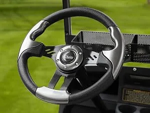 Roykaw Golf Cart Steering Wheel or Hub Adapter for EZGO Club Car Yamaha Style 2 Black - 0089