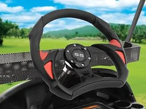 Roykaw Golf Cart Steering Wheel or Hub Adapter for EZGO Club Car Yamaha Style 2 Black - G-0109