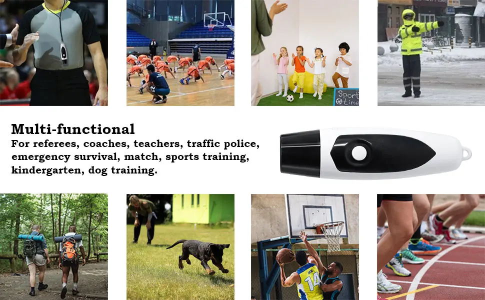 Moosec Electronic Whistle for Teacher, Referees, Coach, 3 Kinds of Tones Up to 1255 db High Volume WHITE - multifunctional