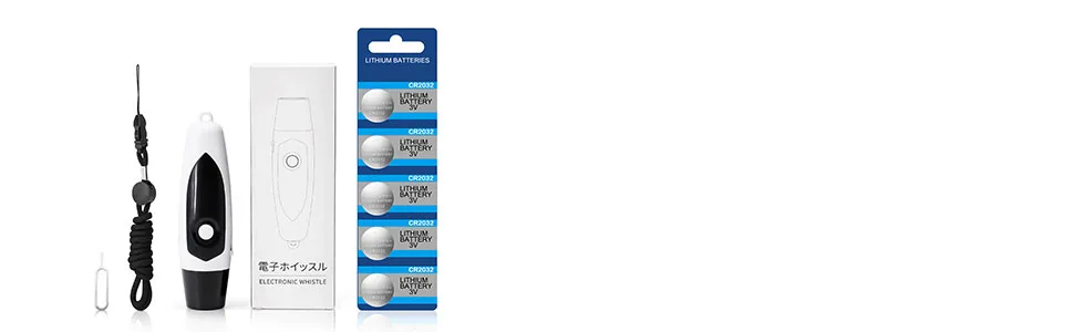 Moosec Electronic Whistle for Teacher, Referees, Coach, 3 Kinds of Tones Up to 1255 db High Volume WHITE - package list