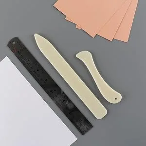 4PCS 6.4"x 8.5" Mini Score Board Multi-Purpose Scoring Board Envelope Maker with Bone Folder and Guide for Card Making and Paper Crafts Arts Projects Multi-Purpose Scoring Board & Score and Fold Tools - Bone Folder and Guide for Card Making and Paper Crafts Arts Projects Multi-Purpose Scoring Board