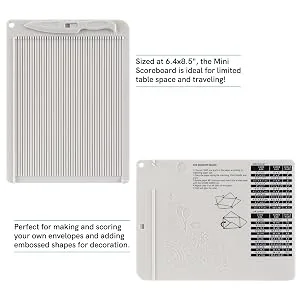 4PCS 6.4"x 8.5" Mini Score Board Multi-Purpose Scoring Board Envelope Maker with Bone Folder and Guide for Card Making and Paper Crafts Arts Projects Multi-Purpose Scoring Board & Score and Fold Tools - Mini Score Board;Multi-Purpose Scoring Board;Envelope Maker