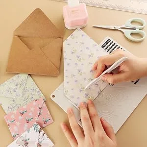 4PCS 6.4"x 8.5" Mini Score Board Multi-Purpose Scoring Board Envelope Maker with Bone Folder and Guide for Card Making and Paper Crafts Arts Projects Multi-Purpose Scoring Board & Score and Fold Tools - Mini Score Board;Multi-Purpose Scoring Board;Envelope Maker