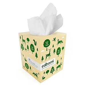Caboo Tree Free Bamboo Facial Tissue Paper, Eco Friendly Hypoallergenic Tissue Box with 60 Sheets Per Cube, Total of 6 Cubes, 360 Total Tissues Cube Boxes (6) - facial tissue cube