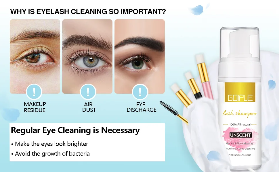 Eyelash Extension Cleanser Lash Mousse Lash Shampoo for Extensions, USB Mini Portable Fan Rechargeable Electric Handheld Air Conditioning Lash Shampoo - eyelash extension cleanser