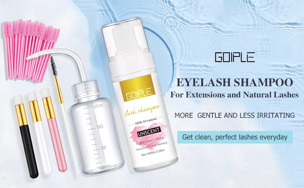 Eyelash Extension Cleanser Lash Mousse Lash Shampoo for Extensions, USB Mini Portable Fan Rechargeable Electric Handheld Air Conditioning Lash Shampoo - lash shampoo
