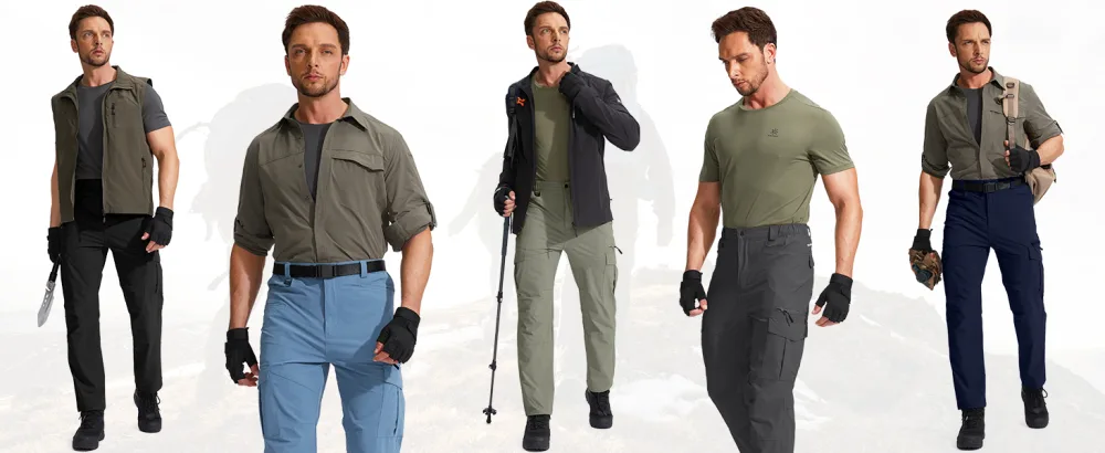 G Gradual Men's Ripstop Tactical Cargo Pants with Multi Pocket Waterproof Stretch Hiking Pants for Men Work Outdoor Black Large - product information 10