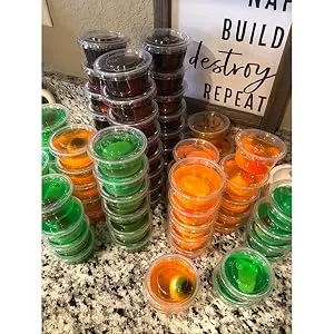 Hedume 300 Sets 4oz Portion Cups with Lids, BPA-free Clear Disposable Plastic Cups for Souffle, Jello, Meal Prep, Portion Control, Salad Dressing, Slime, Condiment Container - product information 8