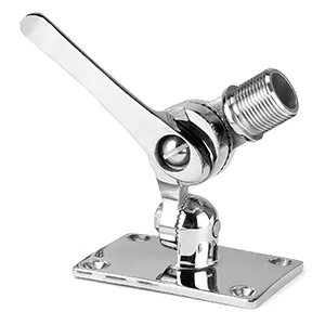 Marine VHF Antenna Mounts, Adjustable Base VHF Antenna Mount for Boat, 316 Stainless Steel, Heavy Duty, Include Installation Accessories Screws - antenna mount