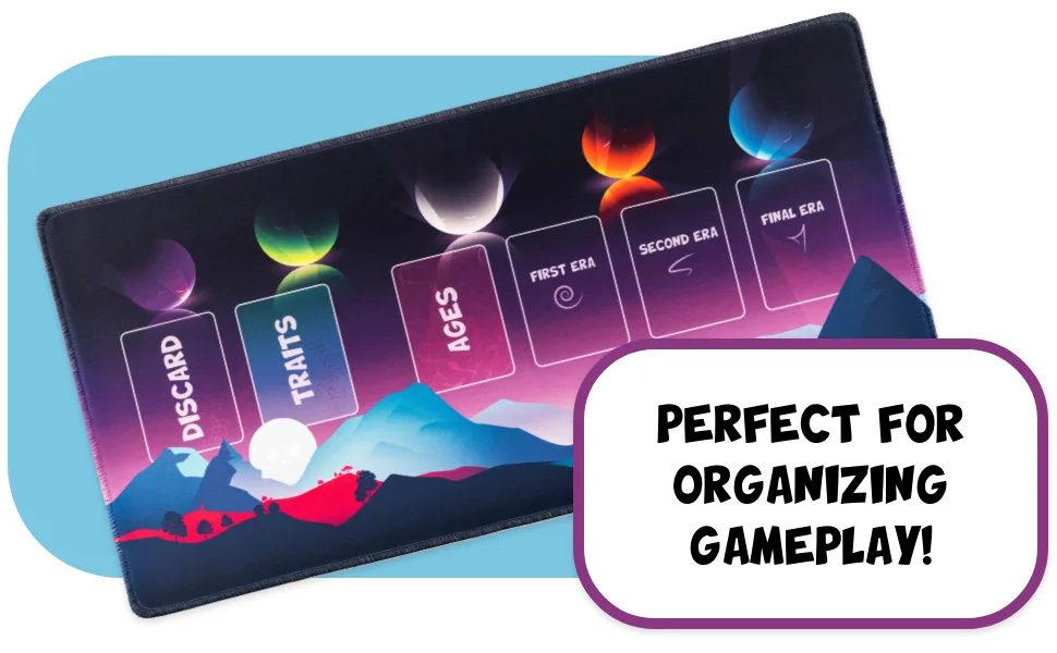 Doomlings Kickstarter Community Card Playmat (Special Edition) - Game Mat for Doomlings Card Game, 11" x 22" - Family card game