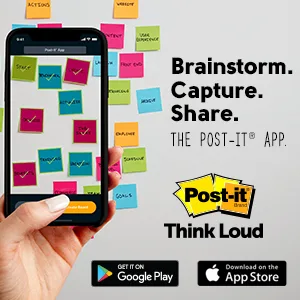 Post-it Super Sticky Mini Easel Pad, 15 x 18 Inches, 20 Sheets/Pad, 6 Pads, White Premium Self Stick Flip Chart Paper, Great for Virtual Teachers and Students (577SS) - Brainstorm. Capture. Share with the new Post-it App